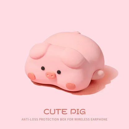 For Airpodspro3Cute Pig Silicone Earphone Case  Pro2 Pro for AirPods 1 2 3 4 Protective Case Noise Reduction Apple Earphone Case