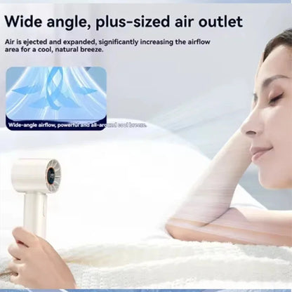 Hot New High Speed Folding Refrigeration Fan, Digital Display Mini Portable USB Charging Fan, High Wind Power Handheld Fan