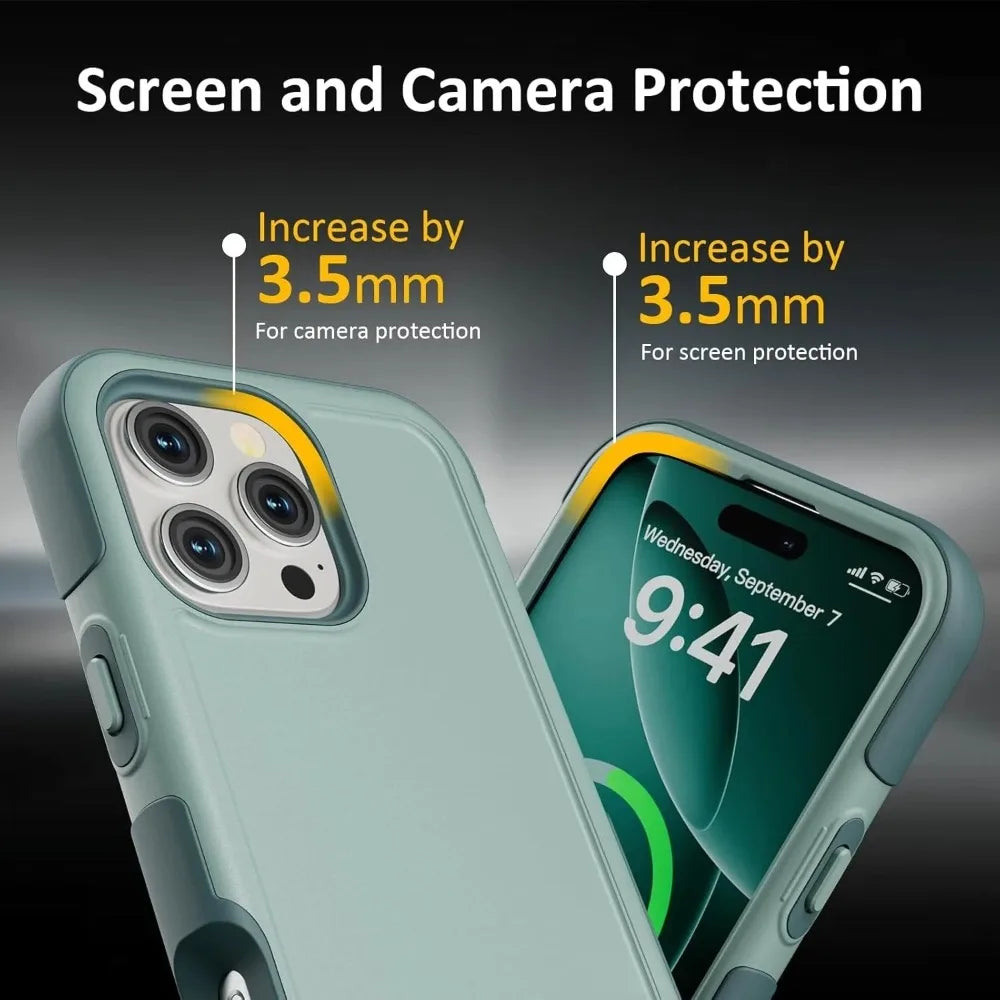 3IN1 Heavy Duty OTT-BOX Armor Shockproof Magnetic Phone Case For iPhone 18 17 Pro Max For MagSafe Charging Drop Protection Cover