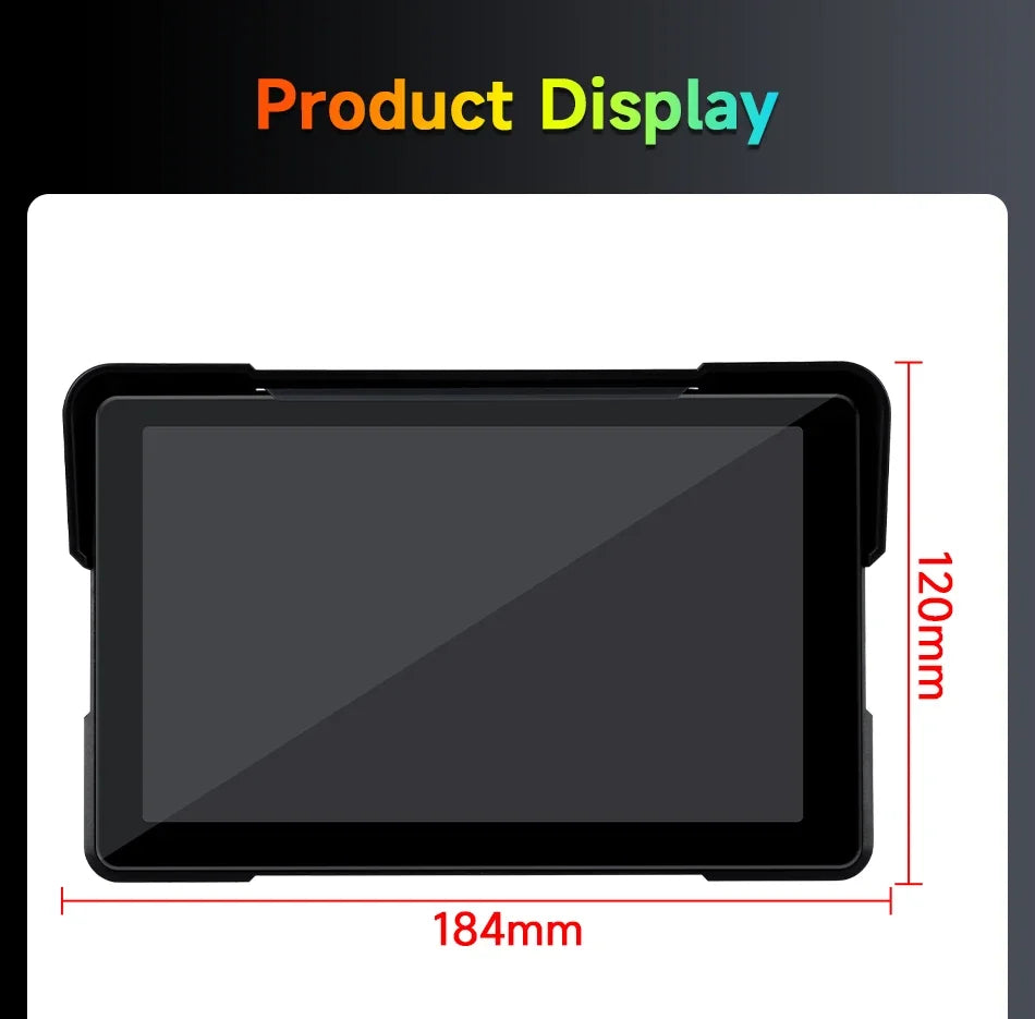 Jansite 5/7 inch Carplay Motorcycle DVR Navigation GPS Wireless CarPlay Android Auto IPX7 Display Screen Portable Moto Monitor