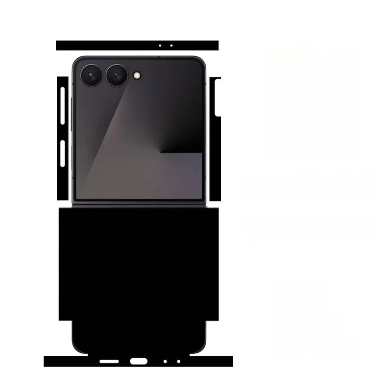 Skin For Samsung Galaxy Z Flip7 6 5 4  Back Film Sticker Full Cover Protective Decal Wrap Side Frame Back Screen Protector