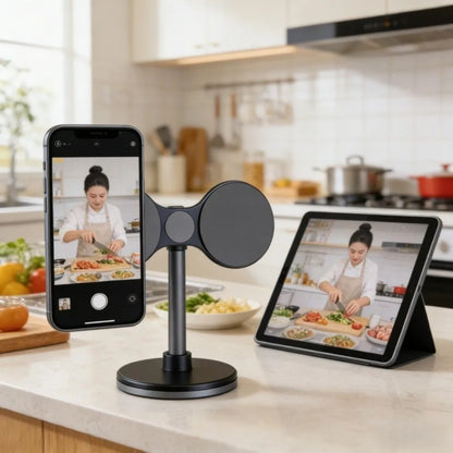 Dual Head Dual Position Phone Mount 17mm Ball Head Strong Magnetic Car Navigation Holder Adjustable Durable Car Phone Holder
