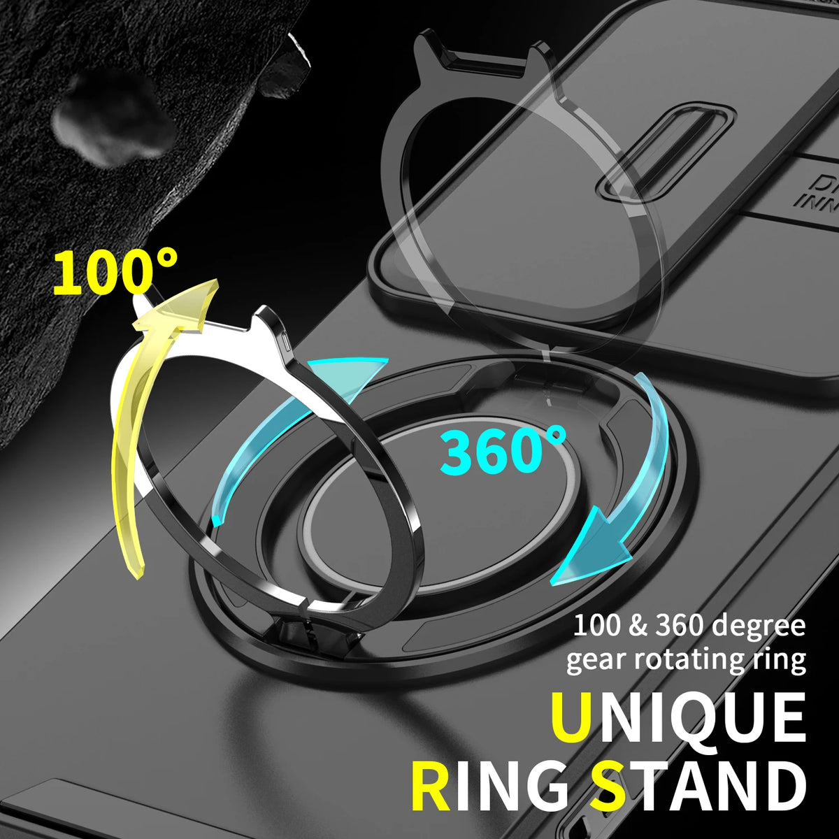 For Vivo V40 SE 80W Case Vivo V40 lite 4G 5G IDN Cover Y200 Magnetic Ring Armor Camera Lens Case Magsafe Wireless Charge Cover