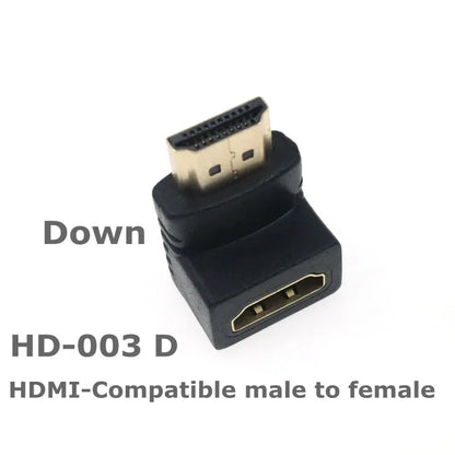 HD adapter Micro Mini HDMI-compatible 90 degree right-angle adapter HDMI 270 degree HDMI male to female HDMI elbow connector