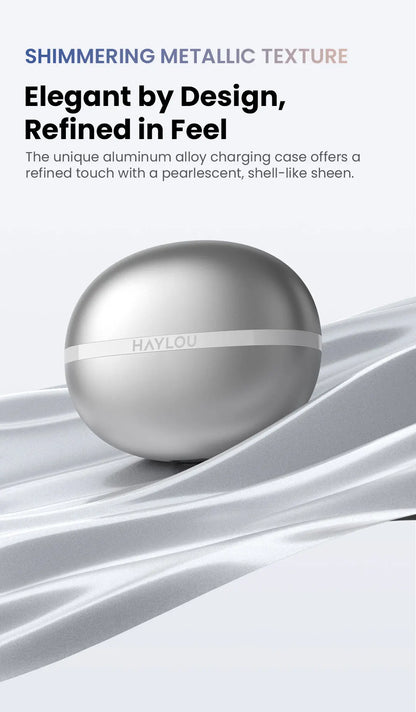 HAYLOU Flowbuds N50 ANC Bluetooth 6.0 Wireless Earphones Active Noise Cancellation 6 Mics AI Claer Call Earbuds 32H Playtime