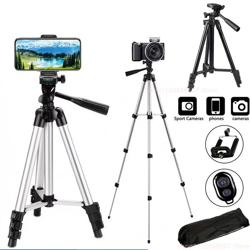 Travel Self Tripod with Bluetooth Remote Phone Clip for Canon Nikon DSLR SLR Digital Camera Universal Stand