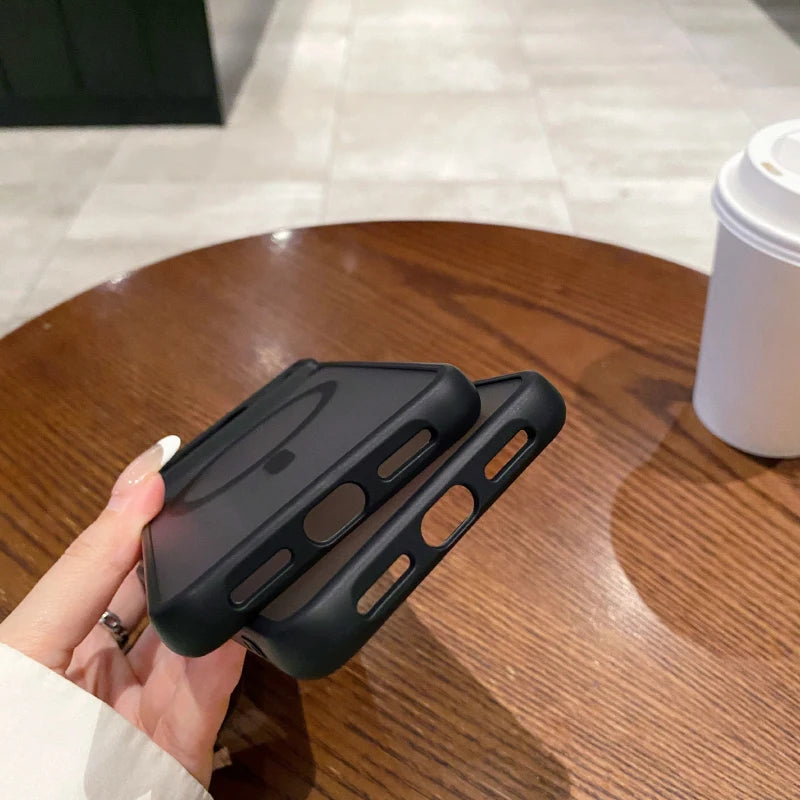 For Magsafe Magnetic Wireless Charging Luxury Matte Phone Case For Google Pixle 9 Pro XL 9A 6A 7A 8A 6 7 8 Pro Bumper Back Cover