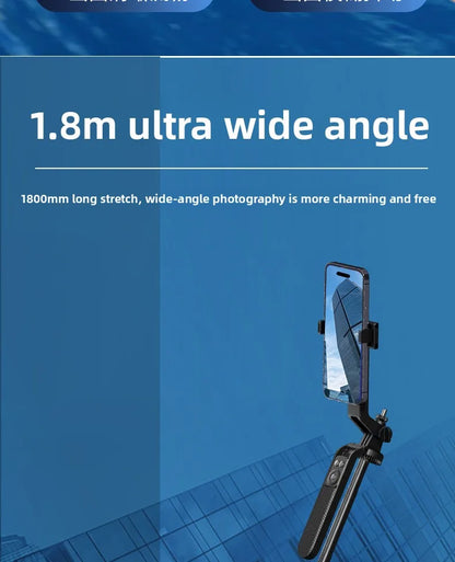 A14 Bluetooth Selfie Stick 1.8M Aluminum Alloy Tripod Stand with One-Key Pop-Up for Phone Live Streaming and Photography
