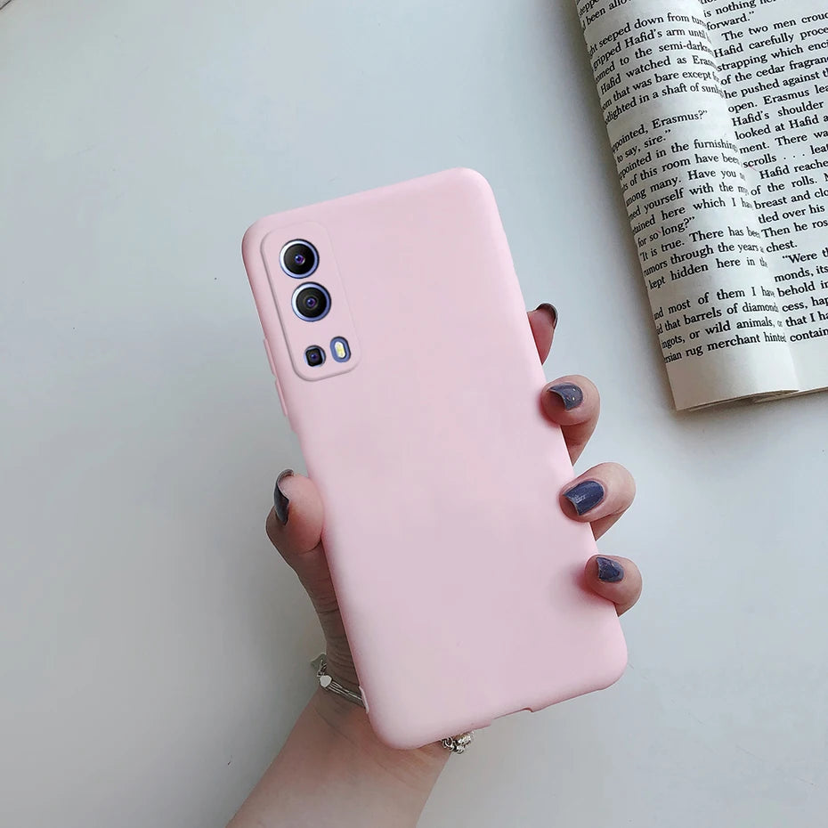 for Vivo Y72 5G Case 6.58" Fashion Candy Color Phone Case for Vivo Y72 Y52 5G Cover Funda Vivo Y 72 52 5G V2041 V2053 Soft Cases