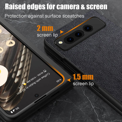 PU Leather Case for Google Pixel Fold 5G Simply Business Style Hard PC with PU 2in1 Material
