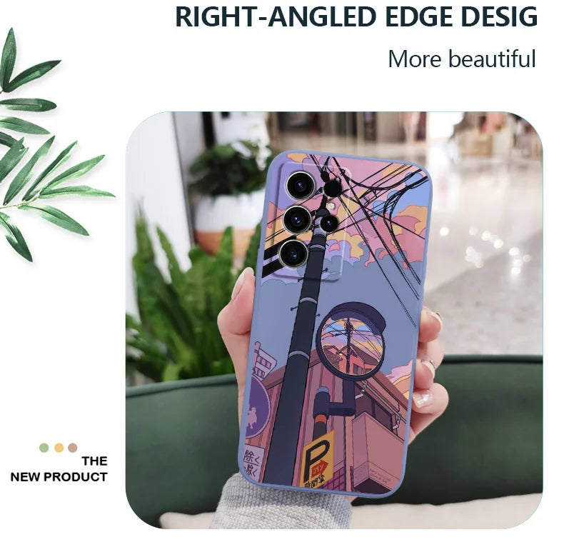 Dusk Intersection Phone Case For Samsung Galaxy S25 S24 S23 S22 S21 S20 S10 S10E S9 Ultra Plus FE Note 20 Ultra 10 9 Plus Cover