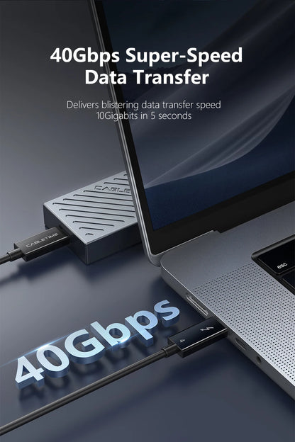 CABLETIME USB C to USB C Cable PD 240W Thunderbolt 4 40Gbps Type C to C 8K 60Hz Cable for Macbook Pro Fast Charge Cable