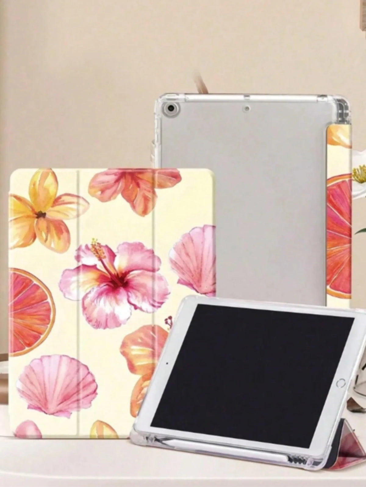 INS Hibiscus Flower Tablet Case PAD CASE For iPad pro 10/11/2020/6th/7th /8th /Air 3rd/Air 4th/9th gen/Air 5th Gen 2022/Air 11
