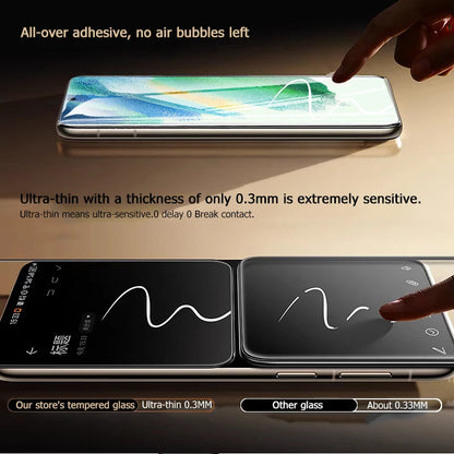 Upgrade 3PCS Fingerprint-Unlock Protect 9H Tempered Glass For Samsung Galaxy S21 FE S 21 5G Anti Explosion Screen Protector Film
