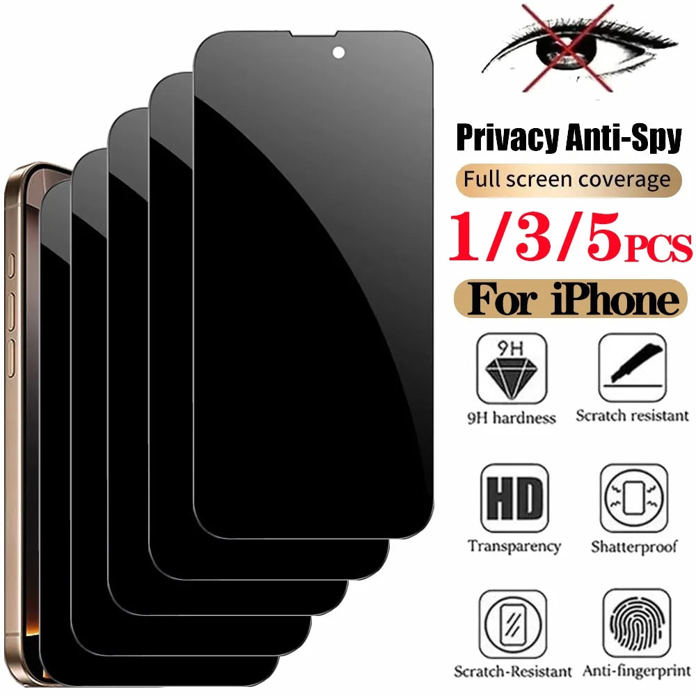 1~4Pcs Tempered Glass For iPhone 18 17 16 15 14 Pro Max Screen Protector iPhone 11 12 13 Mini Glass Film For iPhone 17 Pro