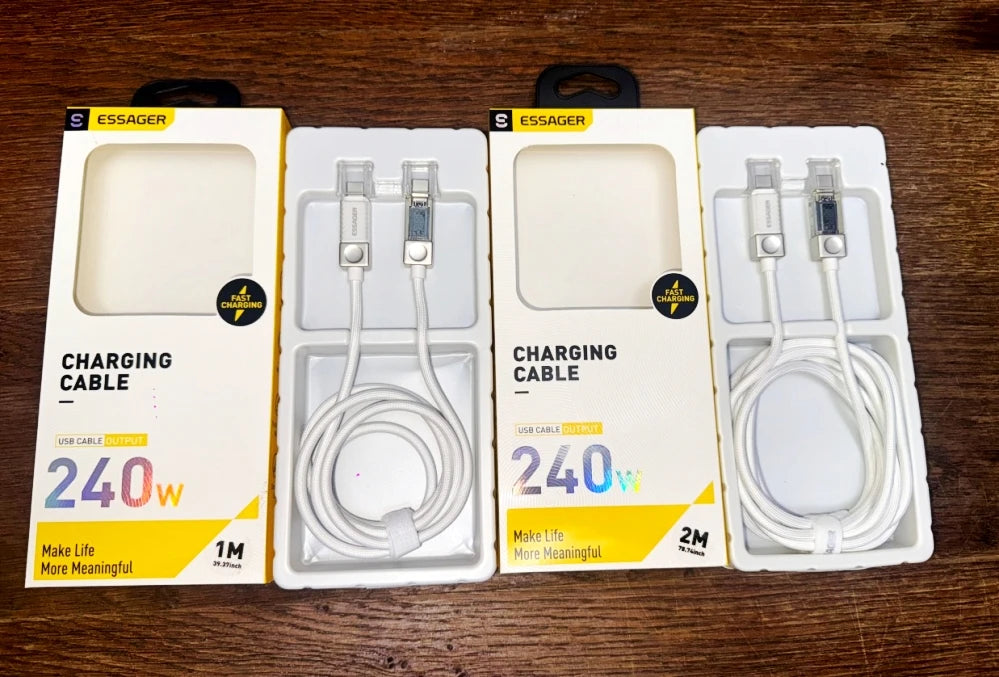 Essager 240W USB C Cable for iPhone 18 17 16 Plus Pro Max Macbook iPad Supercharge Fast Charger Type C Cable for Xiaomi Samsung