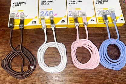 Essager 240W USB C Cable for iPhone 18 17 16 Plus Pro Max Macbook iPad Supercharge Fast Charger Type C Cable for Xiaomi Samsung
