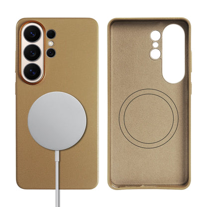 For Magsafe Premium Leather Case for Samsung Galaxy S26 Ultra S26Ultra S26Plus S25 Plus S25Ultra Phone Case Cover Magnetic Coque