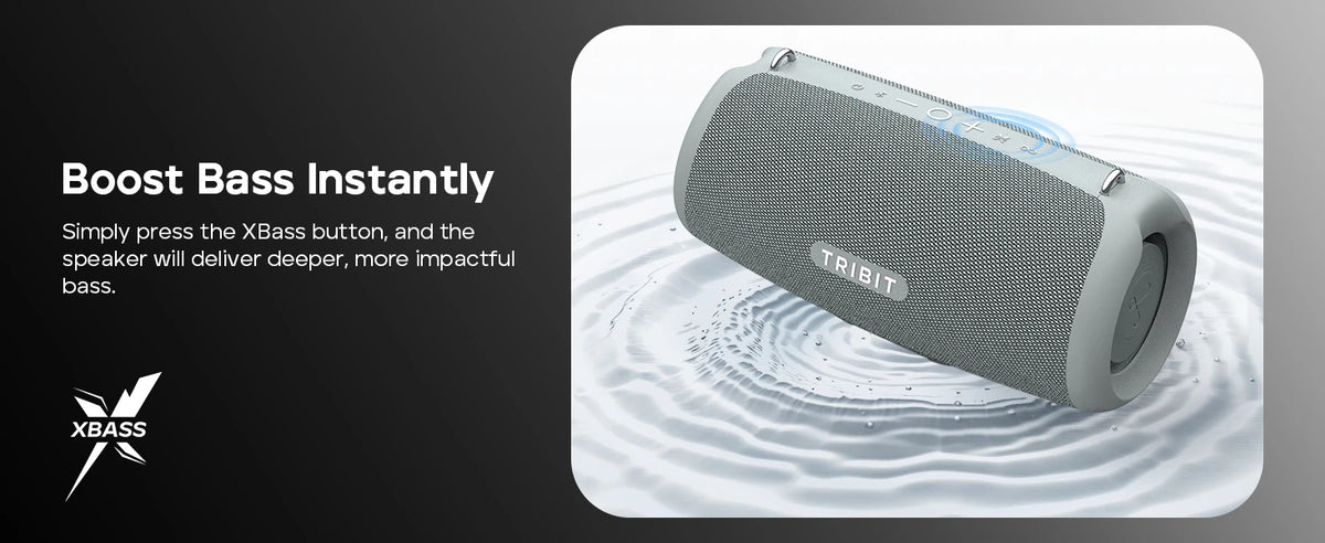 Tribit StormBox Lava 80W Bluetooth Speaker Portable Wireless Speaker IP67 24H Playtime Deep Bass XBass TWS Pairing Outdoor Party