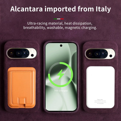 Luxury Magnetic For Google Pixel 10 Pro 9pro 8pro 7pro For ALCANTARA Back Case Artificial Leather Supercar Suede Phone Cover
