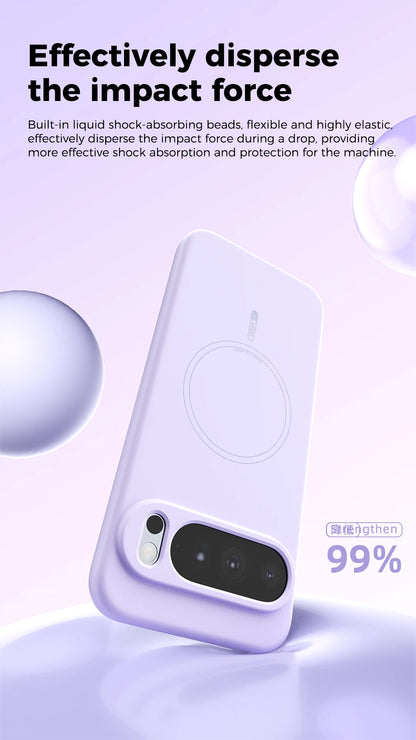 for Magsafe Magnetic Liquid Silicone Case for Google Pixel 11 10 Pro XL 10ProXL All Around Protect Wireless Charge Soft Cover