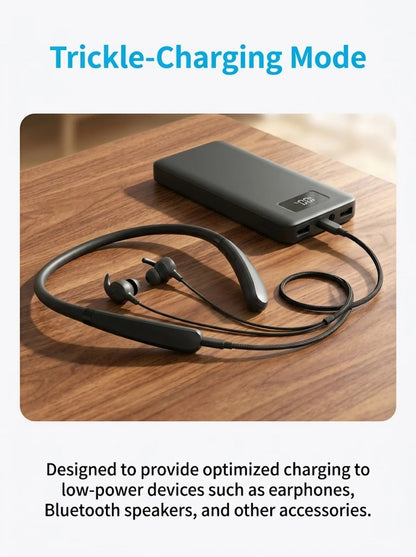 12W PD Charge Powerbank 10000mAh Thin Portable Charger Type C USB C External Battery Backup Power Supply with LED Display for Travel Camping Fits iPhone 17 16 15 14 Plus Pro Max Samsung Galaxy S26 S25 Ultra S24 Google Pixel 9