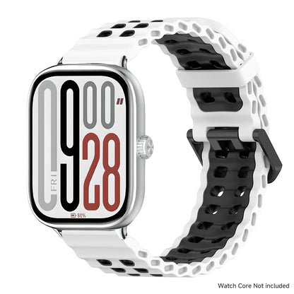 Soft Silicone Strap for Redmi Watch 6 5 4 Sports Two Tone Wristband for Xiaomi Mi Band 8 9 Pro Adjustable Rubber Wristband
