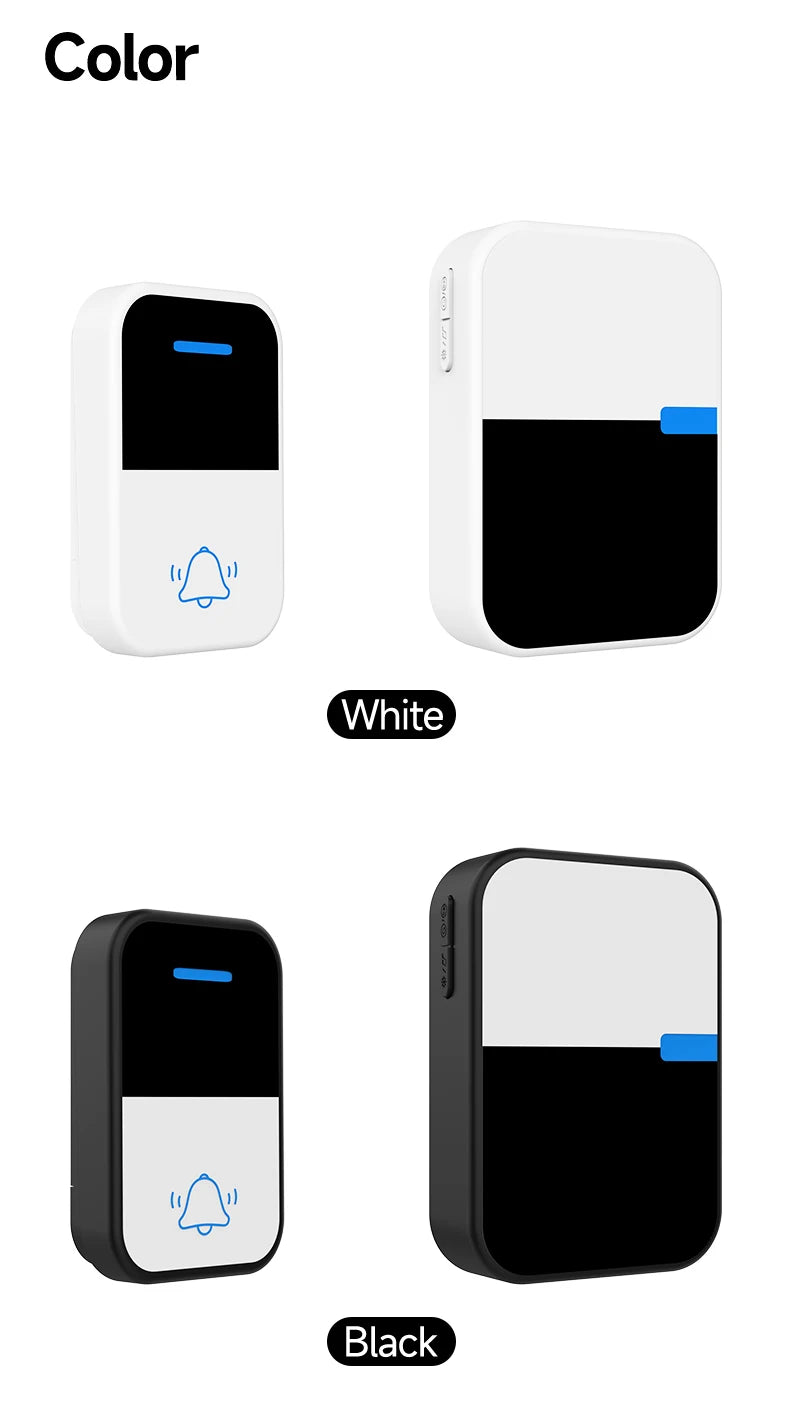 Good Sound Quality High Volume Long-Distance Kinetic Door Bell Household Waterproof Battery Free Self Powered Wireless Doorbell