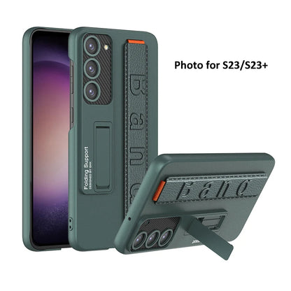 Finger Hand Grip Band Belt Strap Case For Samsung Galaxy S22 S23 S24 S25 Ultra Plus Elastic Band Shell