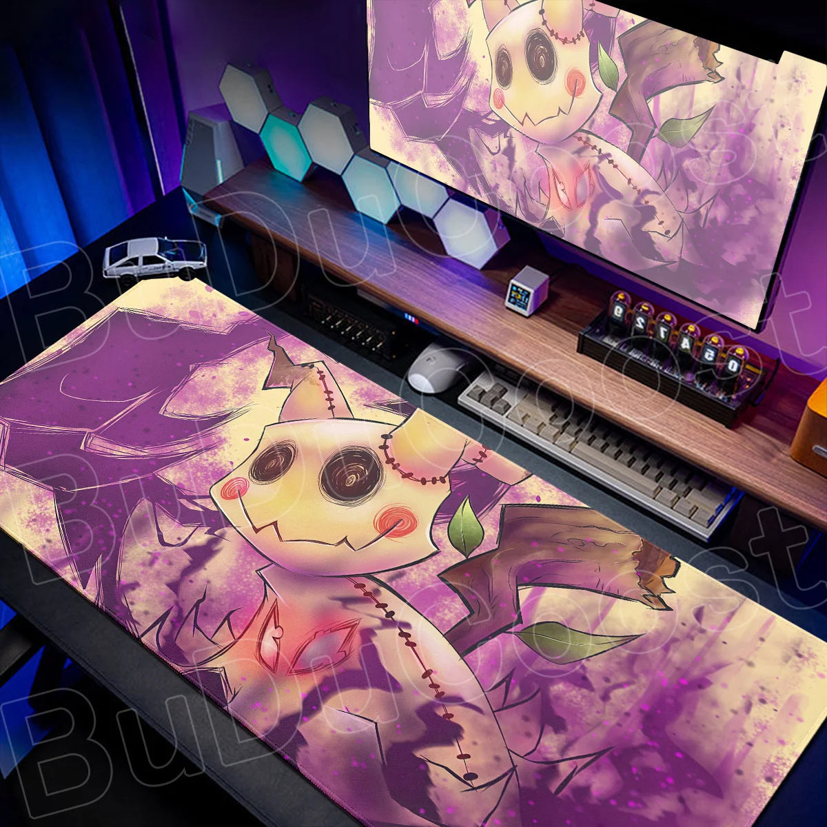 90x40cm Pokemon Mimikyu Mouse Mat Washable Notbook Gamer Keyboard Carpet XXL HD Print Non-slip Rubber Desk Computer Extended Pad