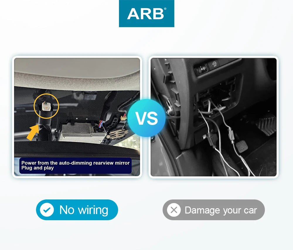 ARB 4K Car DVR for Hyundai Kona/Kona Electric 2018-2026 & Veloster/Veloster N 2019-2022, OEM Style Dash Camera WIFI APP LHD