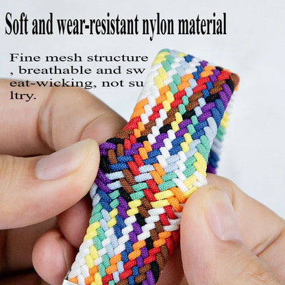 Nylon Braided Loop Strap For Huawei Watch 5 46mm GT5-4-3 Parachute Buckle Flexible Wristband For Samsung Watch 7/6/5/4 Bracelet