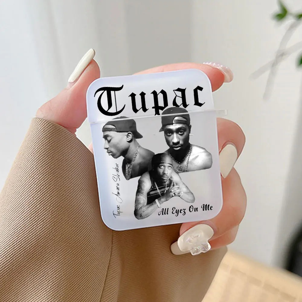 Rapper 2Pac Tupac Shakur Earphone Case for Airpods 3 3rd 4 4th Wireless Headphone Cover Air Pods Pro 3 2 1 Shockproof Fundas