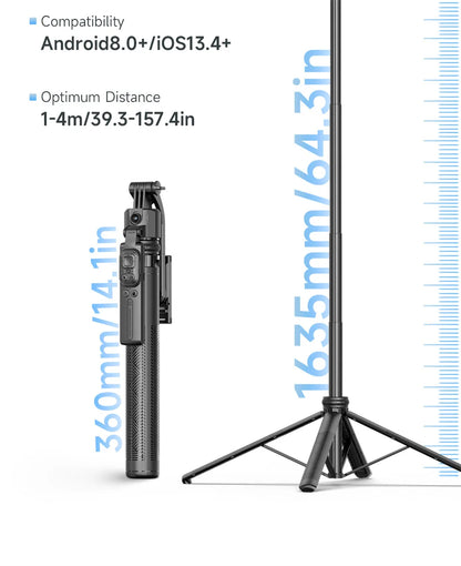 FANGTUOSI 360 Rotation Gimbal Stabilizer ,Selfie Stick Tripod for Smartphone Camera With Bluetooth shutter Stabilizer for Live