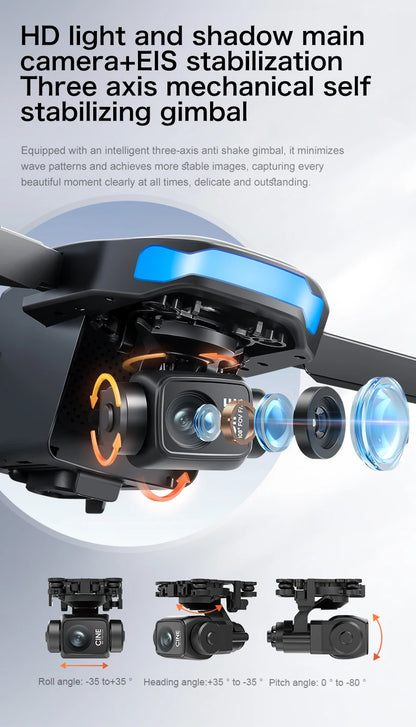 Original S-X1 GPS Drone 8K HD Professional Camera Three-axis Gimbal WIFI Obstacle Avoidance Quadcopter Brushless Toy Gift
