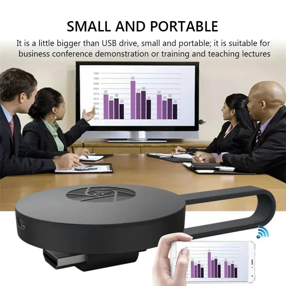 Portable 1080P Wireless TV Stick Video Receiver TV HD WIFI Dongle Adapter For Android/iOS TV Box Computer Live Screen Projector