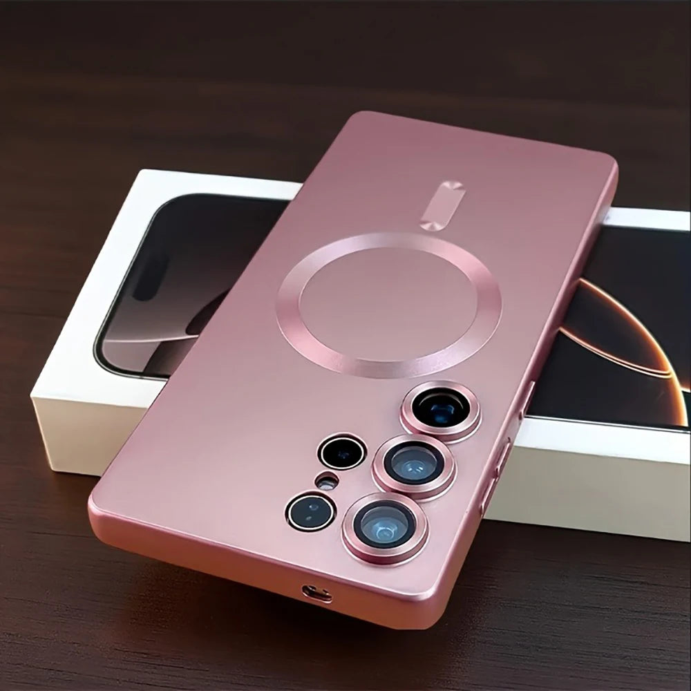 S26 S25 Ultra Case Luxury Magnetic Phone Case For Samsung Galaxy S26 S25 S24 S23 Ultra Plus S26Ultra Cases Soft TPU Matte Cover