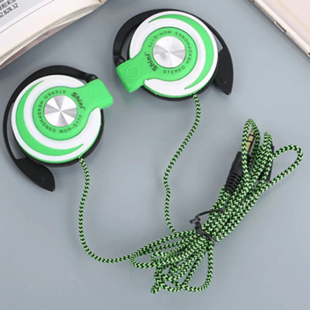 Sports Running FM and Over-ear for Phones/MP3/MP4 HIFI Stereo Wired Headphones Bass Headset Wired Earphone Ear Hanging