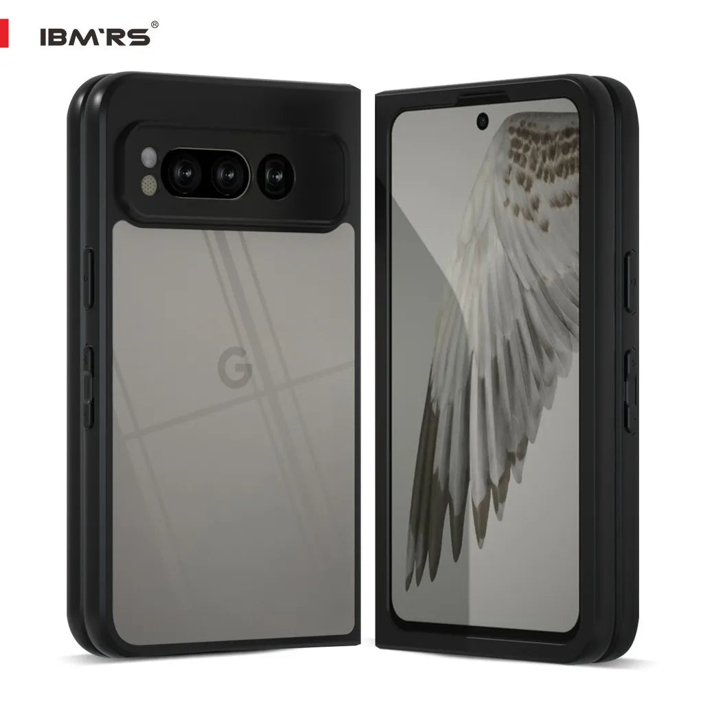 IBMRS for Google Pixel fold Case,Frosted transparent Shockproof Protection Case