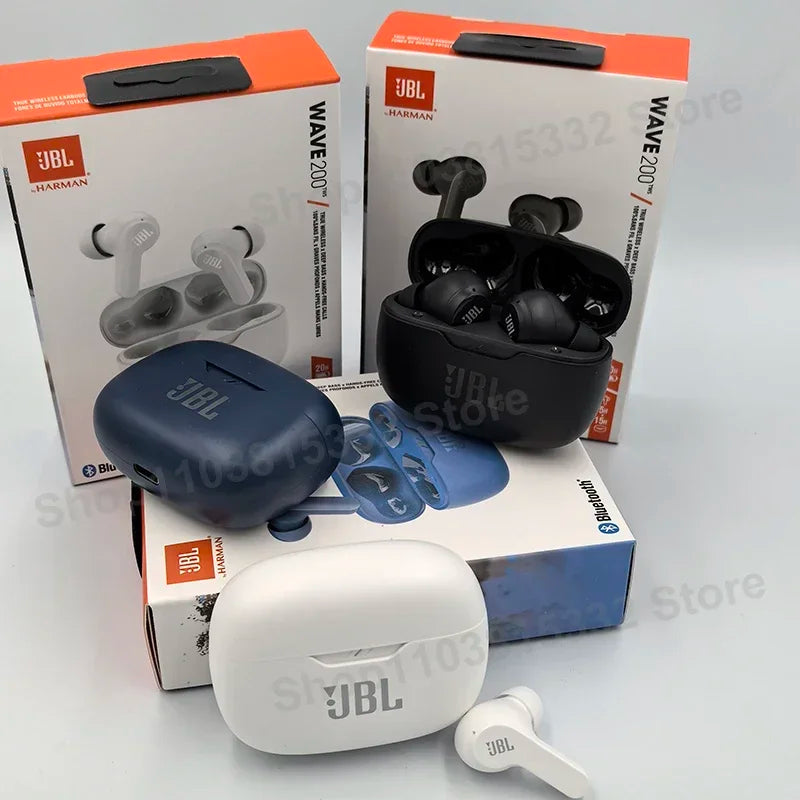 Original JBL Wave 200TWS Wireless Earbuds True Headset JBL W200 TWS Bluetooth 5.0 Earphones Sports Headphones With Mic