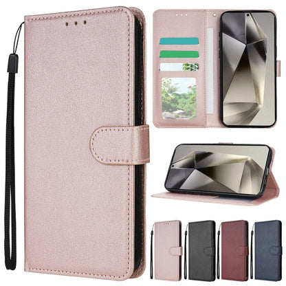 Wallet With Card Slot Magnetic Flip Leather Case For Samsung Galaxy S25 FE S24 Ultra S23 S22 S21 S20 FE S10 Plus S9 Card Bag
