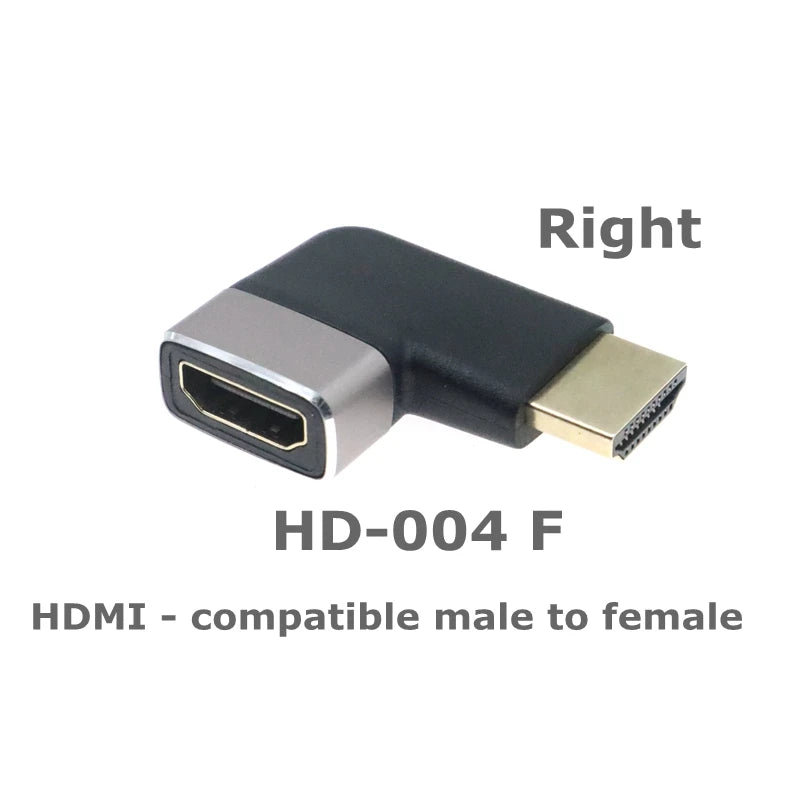 8K Micro Mini HDMI - compatible with 2.1 Connector Adapter 270 90 Degree Male to Female for HDTV PS4 PS5 Laptop 4K HDMI Extender