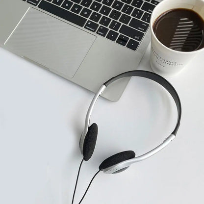 Y2K Personality Retro Headphones Millennium Style Over Ear Wired Headset Vintage Metal Band Photo Props Fashion Noise Isolation
