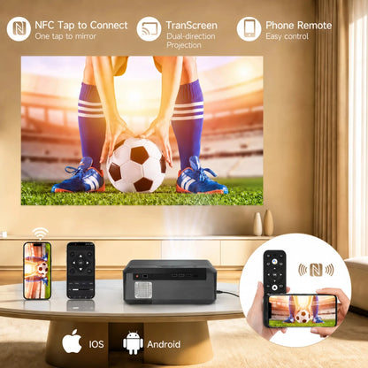 CAIWEI A10R Google TV 4K Projector 4000 ANSI Full HD 1080P Android 14 Home Theater for Movies Auto Focus Portable Projector Beam