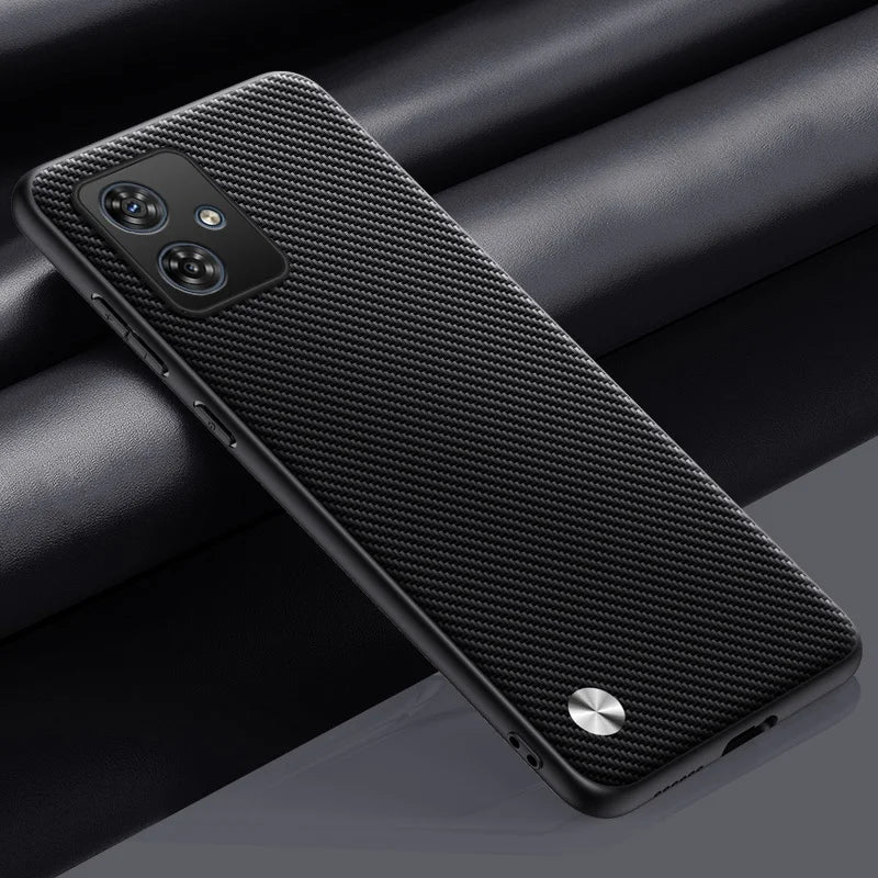 Luxury PU Leather Case For Motorola Moto G54 G64 Back Cover Matte Silicone Full Protection Phone Case For Motorola G64 G54 5G