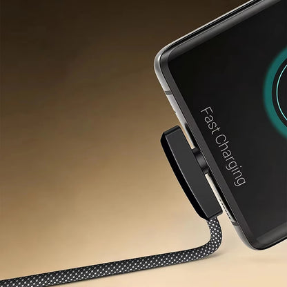 90 Degree USB Type C Cable 100W Quick Charging Data Transfer Cables Portable Right Angle USB-C Wire for IPhone Samsung Xiaomi