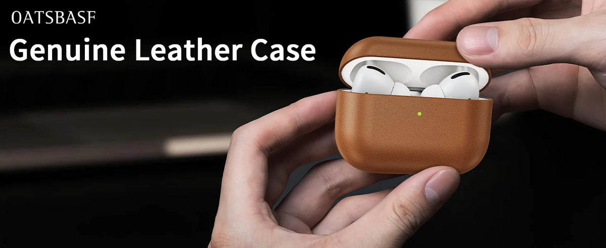 Eary Genuine Leather Protection Case for AirPods Pro 3 Durable  Earphone Case for AirPods 3 Pro Shockproof Protective Full Cover