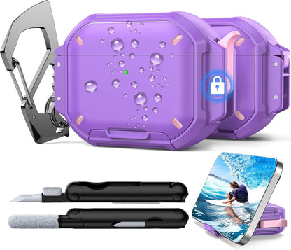 2026 for AirPod 5  Waterproof Case with Lock Sturdy Rugged Case Shockproof Headphone Case for AirPods Pro 3/4/5 Earbuds Cases