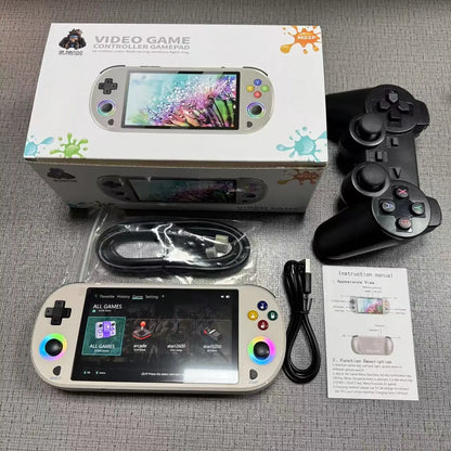New 128GB M22 Pro Portable Pocket Retro Handheld Video Game Console 5.0 Inch IPS Screen 1920*1080 Display Support LINUX Emelec