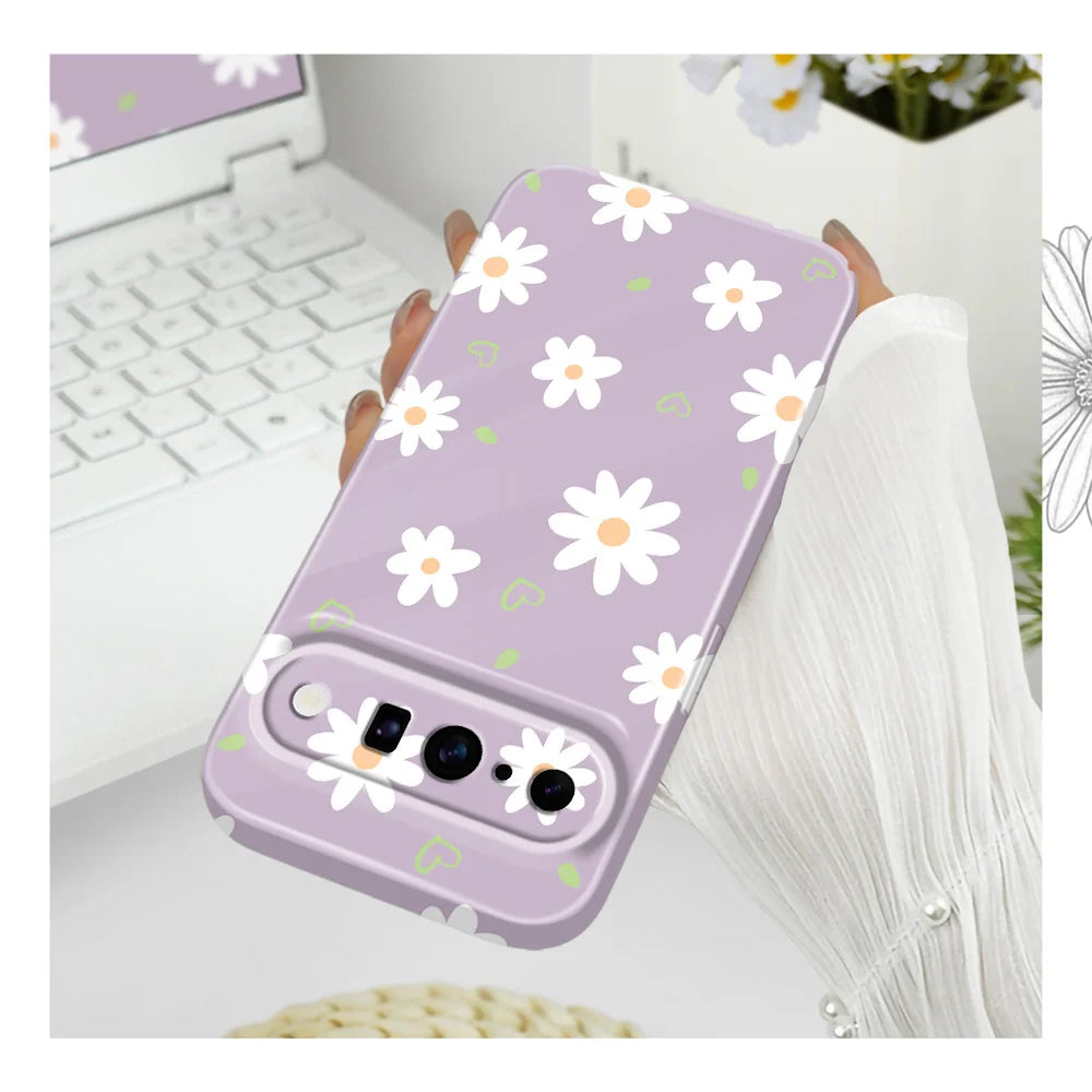 Tender Daisy Phone Case For Google Pixel 10 9 9A 8 8A 7 7A Pro XL 5G Film Hard Cover